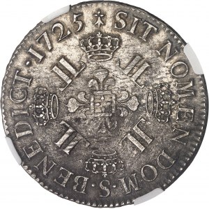 Louis XV (1715-1774). Shield of eight Ls 1725, S, Reims.