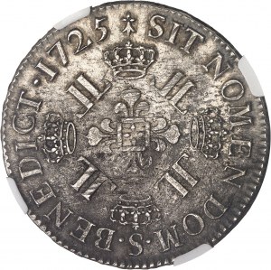 Louis XV (1715-1774). Shield of eight Ls 1725, S, Reims.