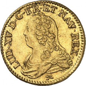 Ludvík XV (1715-1774). Louis d'or aux lunettes 1726, Z, Grenoble.