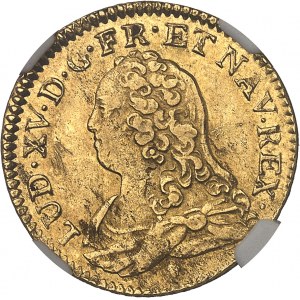 Ludvík XV (1715-1774). Louis d'or aux lunettes 1734/3, S, Remeš.