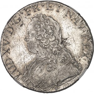 Ludwig XV (1715-1774). Ecu aux rames d'olivier 1732, &amp;, Aix-en-Provence.