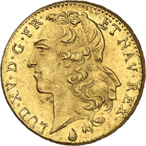 Ľudovít XV (1715-1774). Double louis d'or au bandeau 1753, Q, Perpignan.