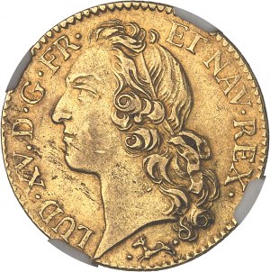 Luigi XV (1715-1774). Louis d'or au bandeau 1741, L, Bayonne.