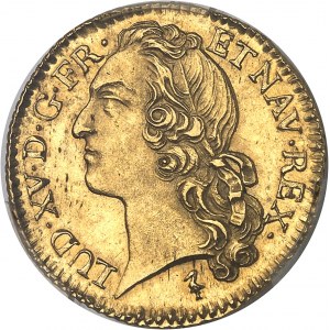 Louis XV (1715-1774). Louis d’or au bandeau 1744, W, Lille.