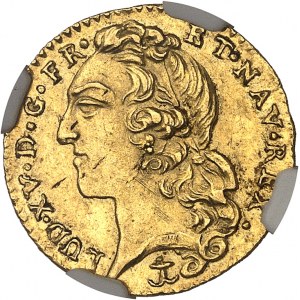 Ludwig XV (1715-1774). Goldener Halb-Louis mit Bandelier 1742, &amp;, Aix-en-Provence.