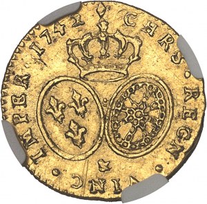 Louis XV (1715-1774). Half-louis d'or au bandeau 1742, &, Aix-en-Provence.