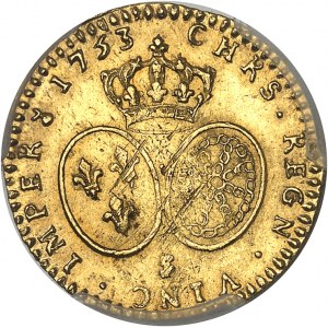 Ludvík XV (1715-1774). Demi-louis d'or au bandeau 1753, S, Remeš.