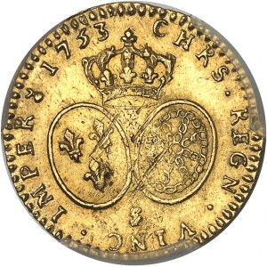 Ľudovít XV (1715-1774). Demi-louis d'or au bandeau 1753, S, Remeš.