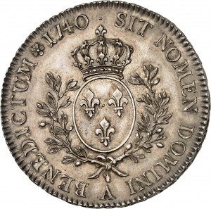 Ludvík XV (1715-1774). Předsádka štítu s čelenkou 1740, A, Paříž.