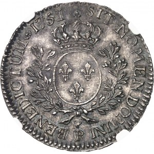 Luigi XV (1715-1774). Mezzo esecutivo con fascia 1751/40, P, Dijon.