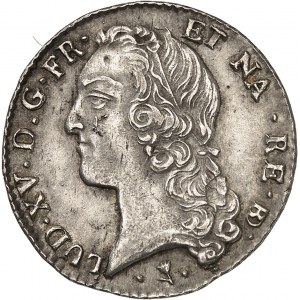 Luigi XV (1715-1774). Quinto di scudo con banda di Béarn 1770, vacca, Pau.