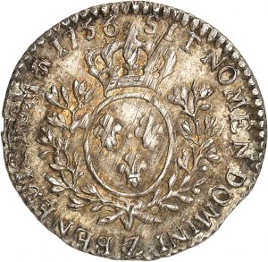 Louis XV (1715-1774). Tenth of a shield with headband 1756, Z, Grenoble.