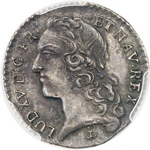 Luigi XV (1715-1774). Ventesimo di scudo con fascia 1741, P, Digione.