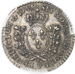 Luigi XV (1715-1774). Ventesimo di scudo con fascia 1741, P, Digione.