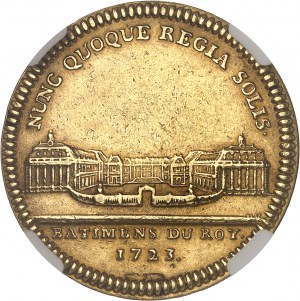 Ludvík XV (1715-1774). Zlatý žeton, Bâtiments du Roi, moderní refrappe 1723 (po 1880), Paříž.