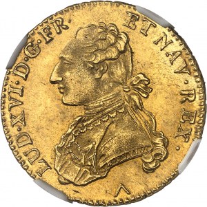Luigi XVI (1774-1792). Doppio luigi d'oro alle lunette 1775, W, Lille.