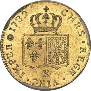Ľudovít XVI (1774-1792). Double louis d'or à la tête nue 1789, 1. polrok, K, Bordeaux.
