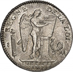 Verfassung (1791-1792). 6-Pfund-Taler FRANÇOIS 1793, 1. Halbjahr, AA, Metz.
