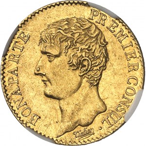 Konsulat (1799-1804). 20 franków Bonaparte, pierwszy konsul, rok 12 (1804), A, Paryż.