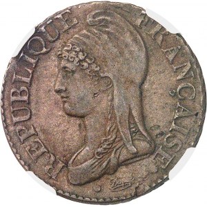 Konzulát (1799-1804). Päť centov Dupré, veľký modul Rok 9 (1800), G, Ženeva.