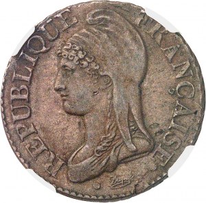 Konzulát (1799-1804). Päť centov Dupré, veľký modul Rok 9 (1800), G, Ženeva.