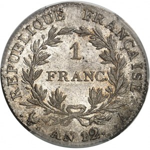 Pierwsze Cesarstwo / Napoleon I (1804-1814). 1 frank kalendarza rewolucyjnego Rok 12 (1804), A, Paryż.