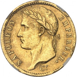 První císařství / Napoleon I. (1804-1814). 20 franků République 1808, A, Paříž.