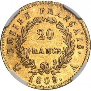 Pierwsze Cesarstwo / Napoleon I (1804-1814). 20 franków Empire 1809, A, Paryż.