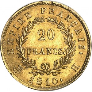 Premier Empire / Napoléon Ier (1804-1814). 20 francs Empire 1810, H, La Rochelle.