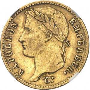 Premier Empire / Napoléon Ier (1804-1814). 20 francs Empire 1814, CL, Gênes.