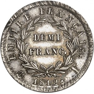 Premier Empire / Napoléon Ier (1804-1814). Demi-franc Empire 1812, T, Nantes.