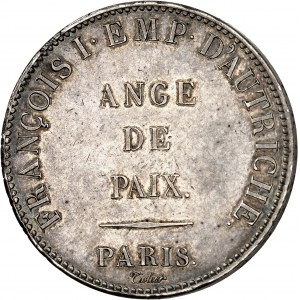 Gouvernement provisoire de 1814 (1er avril au 2 mai 1814). Module de 5 francs, François Ier d’Autriche à Paris 1814, Paris.