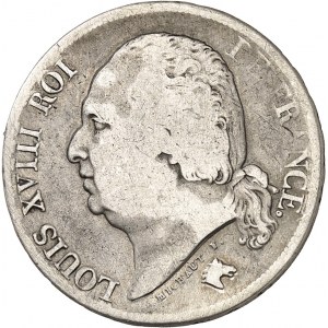 Ľudovít XVIII (1814-1824). 2 franky 1820, D, Lyon.