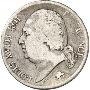 Louis XVIII (1814-1824). 2 francs 1820, D, Lyon.