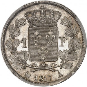 Ludvík XVIII (1814-1824). 1 frank Ludvík XVIII 1817, A, Paříž.