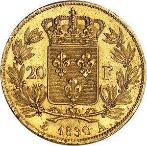 Charles X (1824-1830). 20 francs 1830, A, Paris.