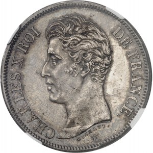 Charles X (1824-1830). 5 francs, 1er type 1825, L, Bayonne.