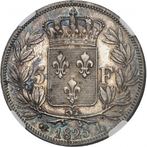 Charles X (1824-1830). 5 francs, 1er type 1825, L, Bayonne.