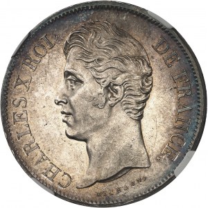 Karel X. (1824-1830). 5 franků, 2. typ 1827, MA, Marseille.