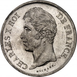 Charles X (1824-1830). 5 francs, 2nd type 1828, W, Lille.