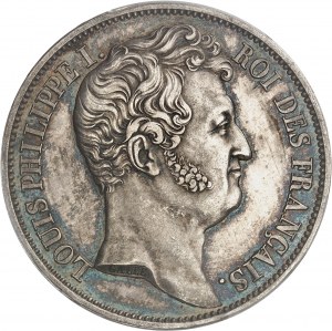 Louis-Philippe I. (1830-1848). Versuch von 5 Francs Hors concours, Silber, von Galle, Rand in Relief, Frappe spéciale (SP) 1830, A, Paris.