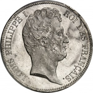 Louis-Philippe I (1830-1848). 5 francs bare head, recessed edge 1830, T, Nantes.