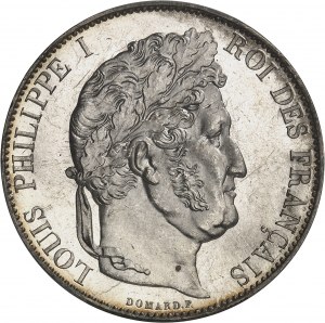 Luigi Filippo I (1830-1848). 5 franchi, IIIe tipo Domard 1848, A, Parigi.