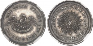 Ludwik Filip I (1830-1848). Para złotych i srebrnych żetonów, Société des Incas de valenciennes, marche triomphale, Malfeson 1840, Paryż.