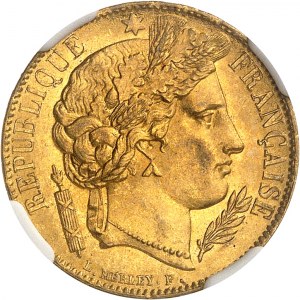Druhá republika (1848-1852). 20 frankov Cérès 1851, A, Paríž.