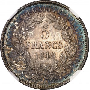 Seconda Repubblica (1848-1852). 5 franchi Cérès 1849, A, Parigi.