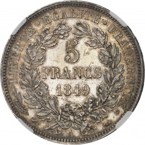 Seconda Repubblica (1848-1852). 5 franchi Cérès 1849, A, Parigi.