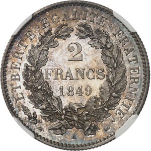 IIe République (1848-1852). 2 francs Cérès 1849, A, Paris.