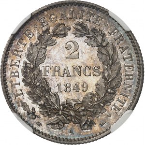 Seconda Repubblica (1848-1852). 2 franchi Cérès 1849, A, Parigi.