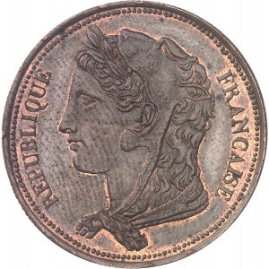 IIe République (1848-1852). Essai-piéfort de 10 centimes, concours de 1848, deuxième type par Gayrard 1848, Paris.